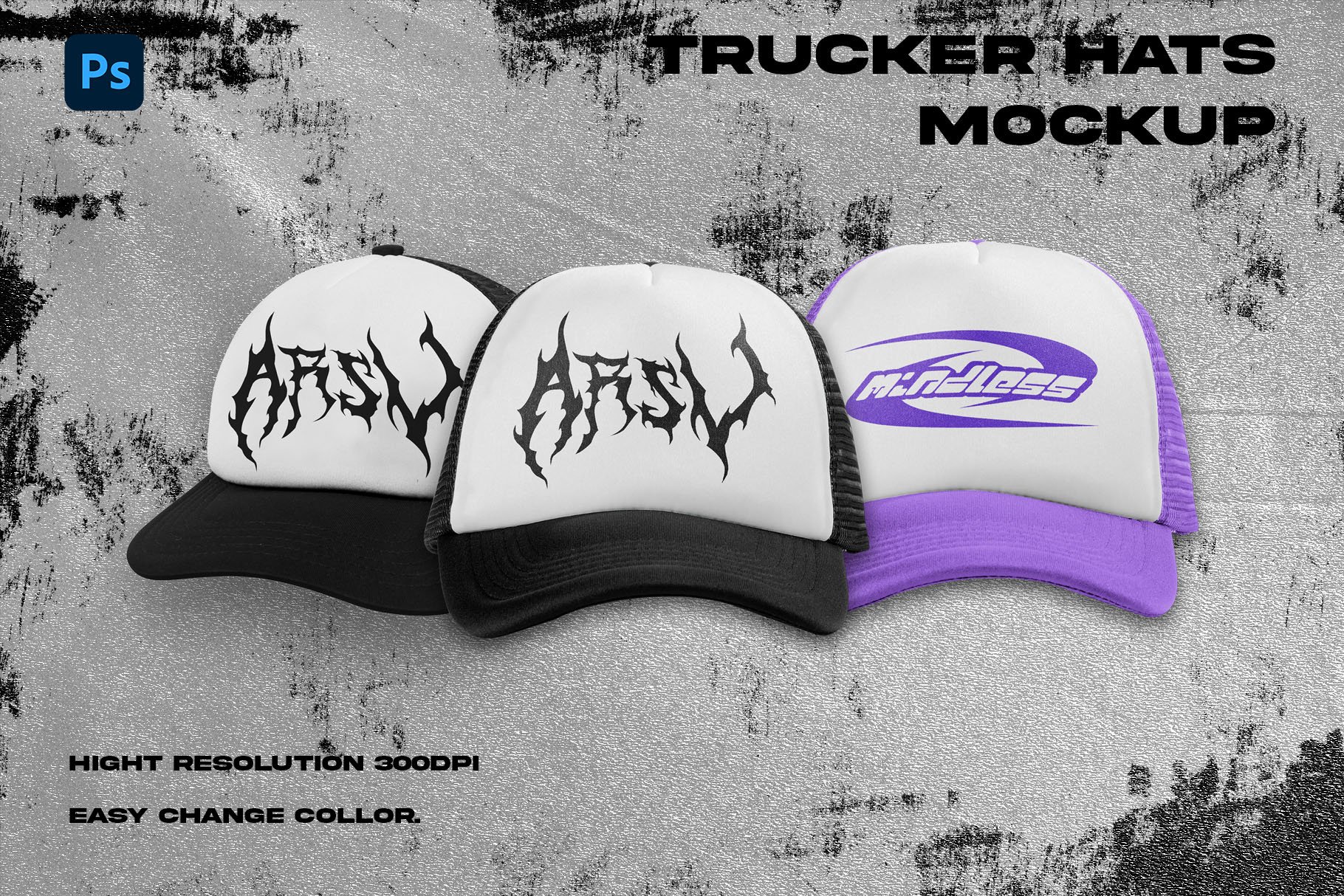 TRUCKER HAT MOCKUP cover image.