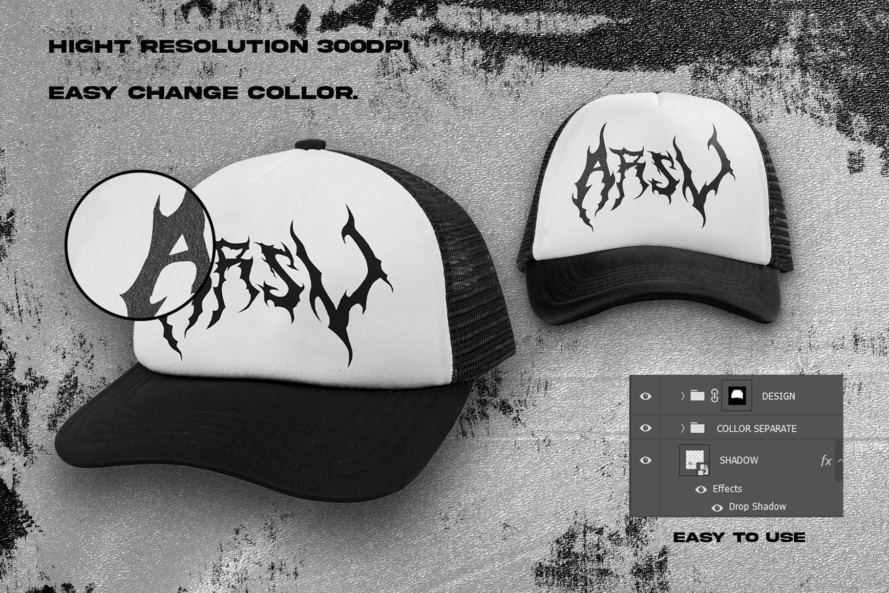 TRUCKER HAT MOCKUP preview image.