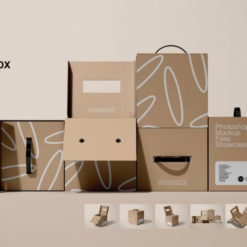 Paper Box Mockup Set cover image.