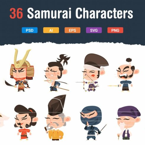 36 Samurai Characters cover image.