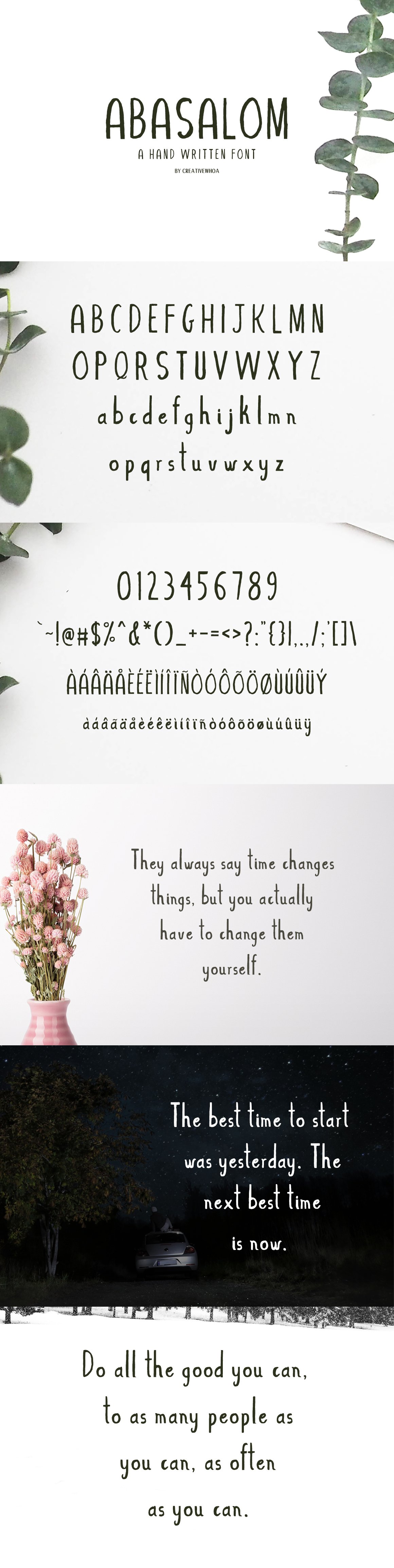 Abasalom | A Handwritten Font cover image.