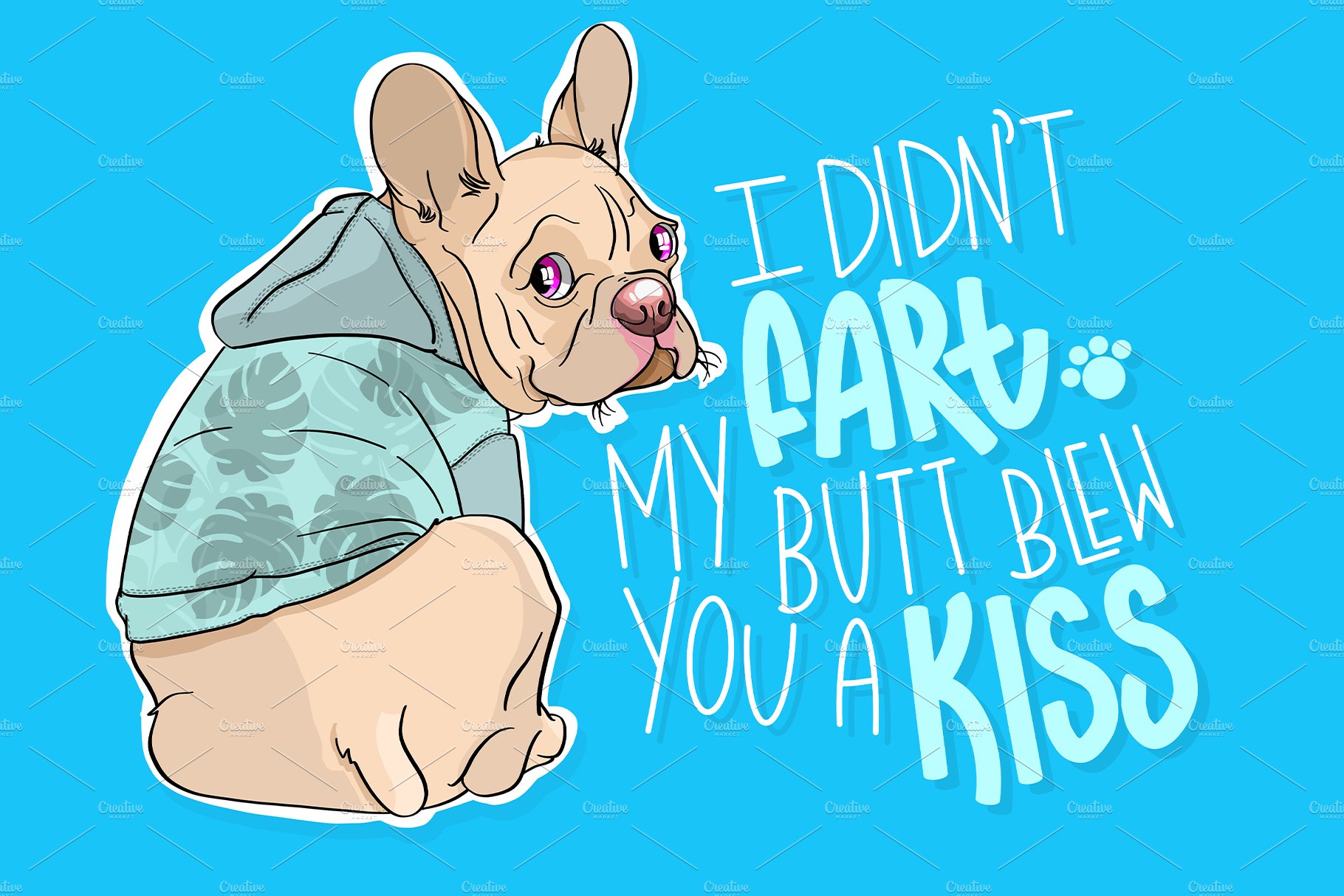 Funny French Bulldog Quote - Fart! cover image.
