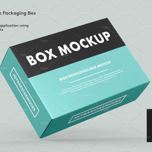 Rectangle Packaging Box Mockup cover image.