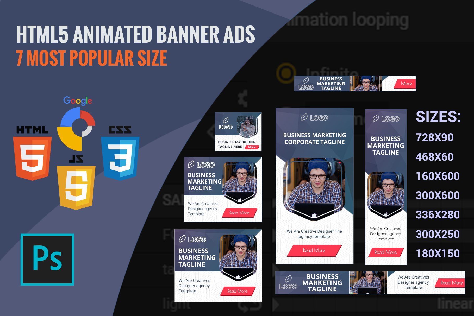HTML5 Animated Banner Template V1 cover image.