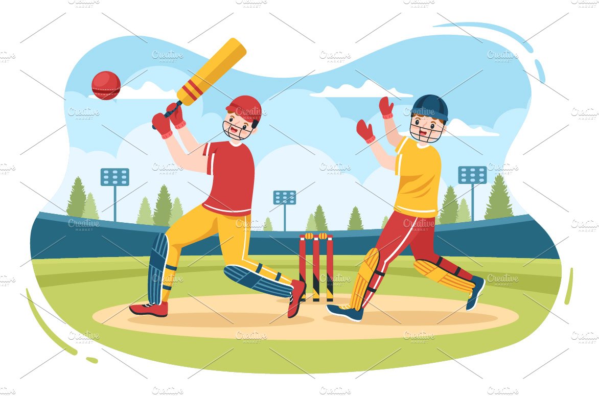 10 Batsman Playing Cricket Sports preview image.