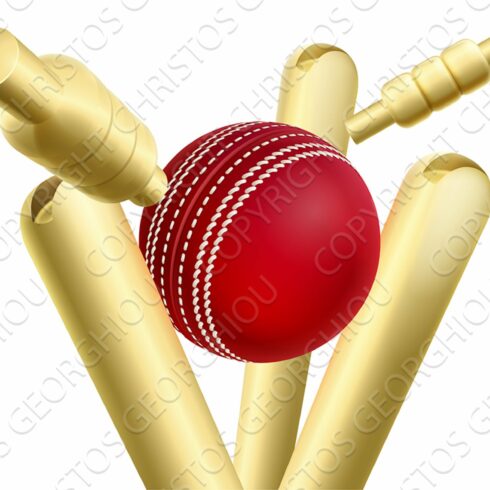 Cricket Ball Knocking Over Wickets cover image.
