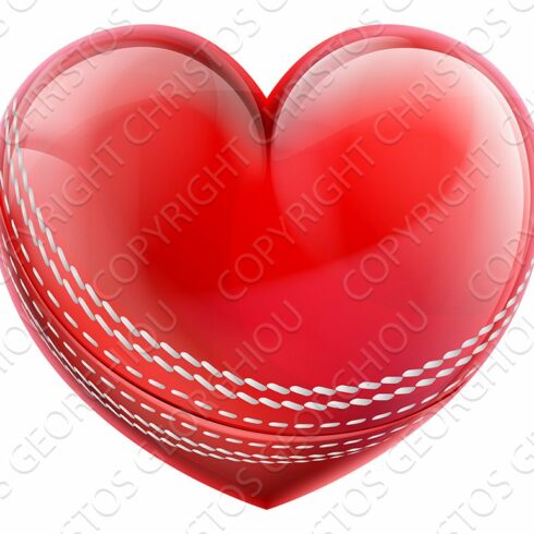 Cricket Ball In A Heart Shape cover image.