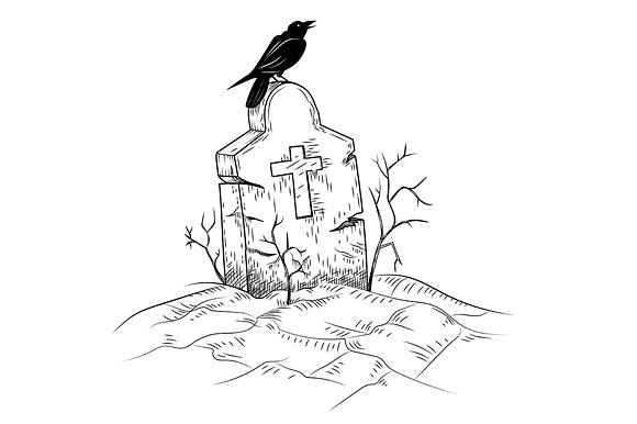 Vector of Crow on the Grave cover image.