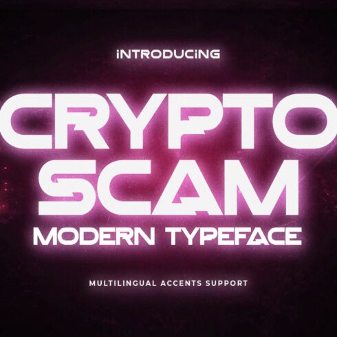 Crypto Scam - Modern Typeface cover image.
