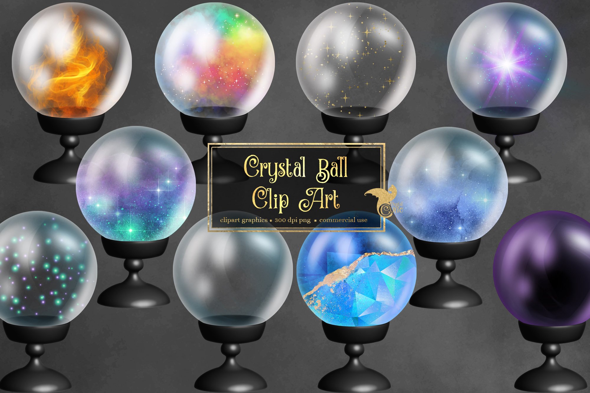 Crystal Ball Clipart cover image.