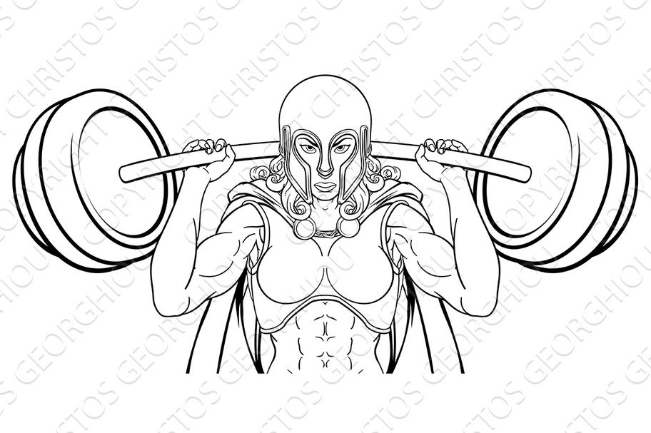 Warrior Woman Weightlifter Lifting cover image.