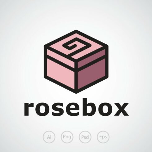 Rose Box Logo Template cover image.