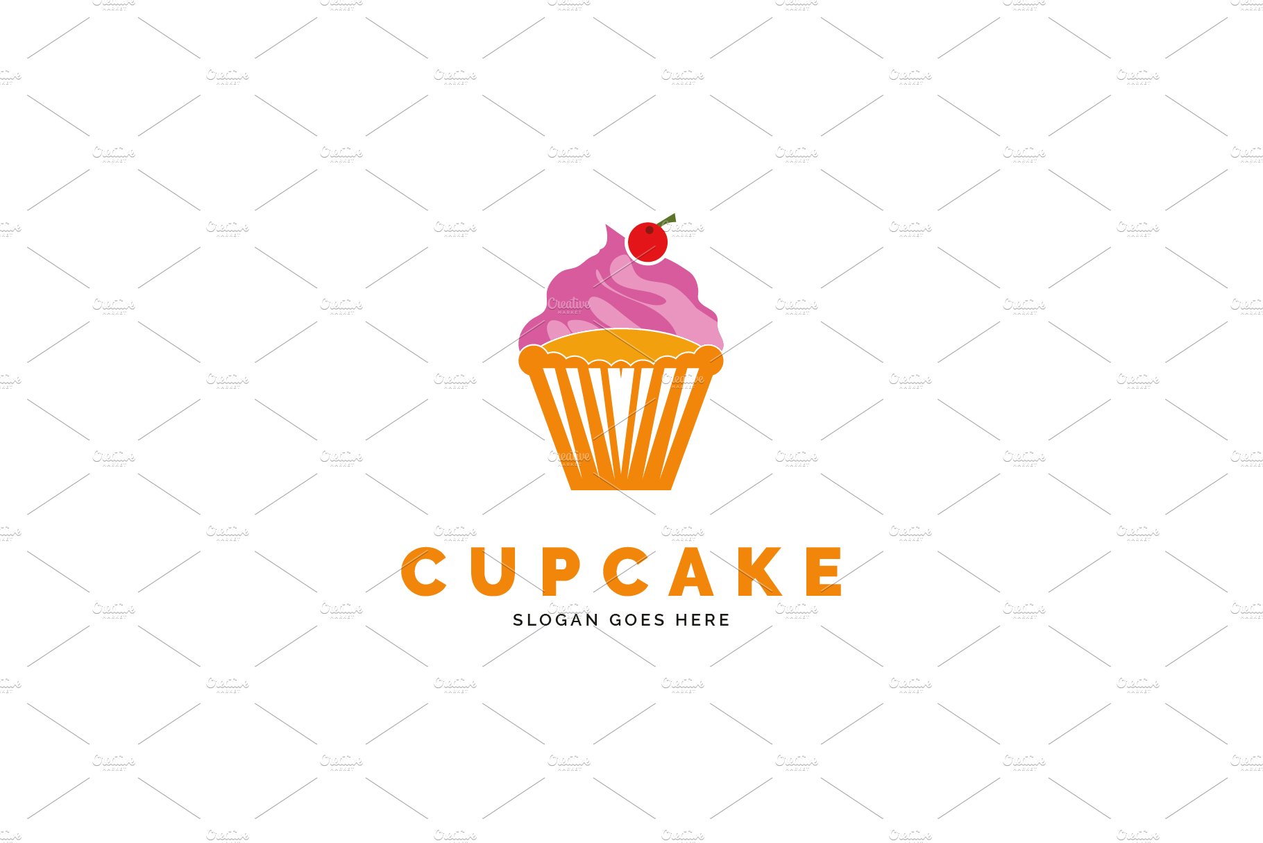 Cupcake Logo Template preview image.