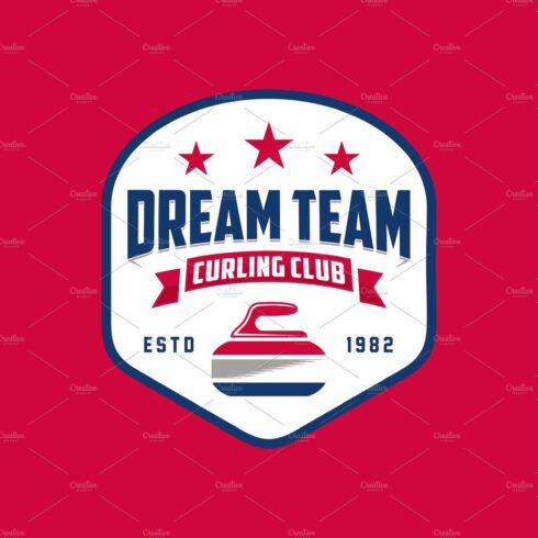 Curling Club Emblem Logo Design cover image.