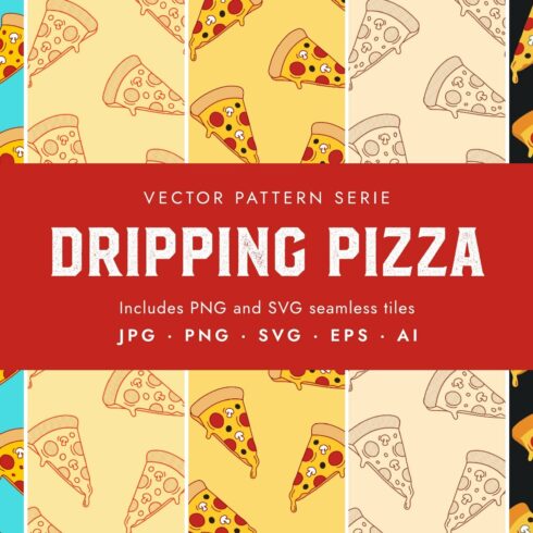 Pizza Slice Seamless Vector Pattern cover image.