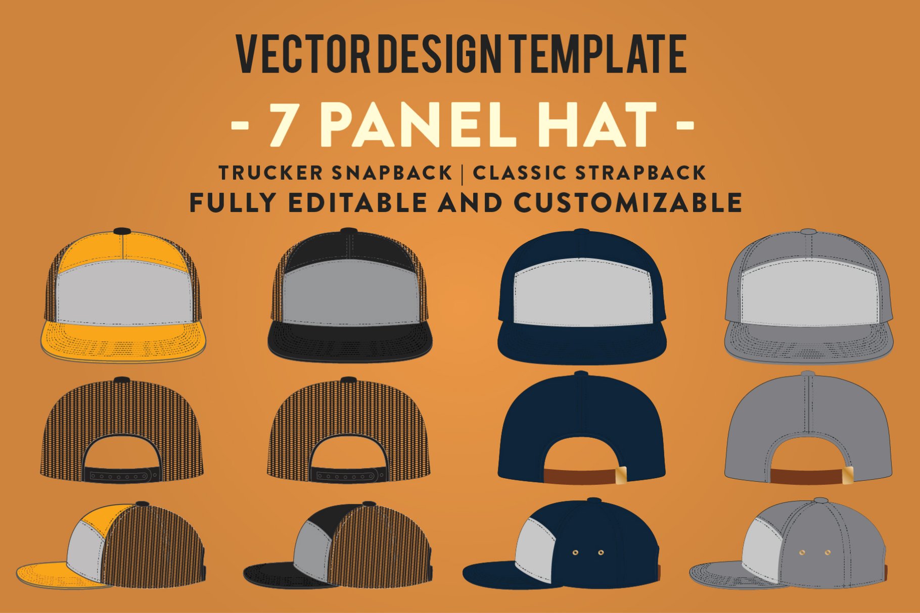 Hat Template - 7 Panel Hat cover image.