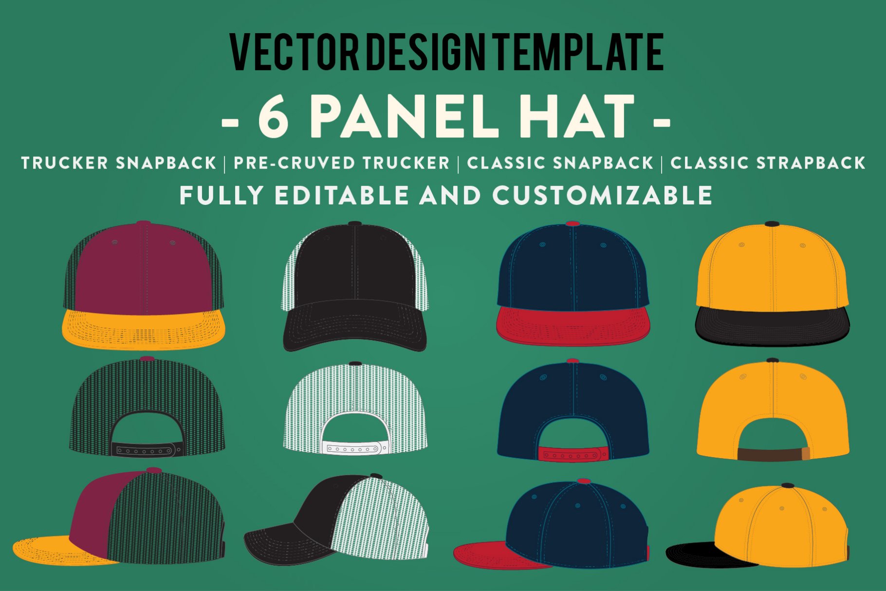 Hat Template - 6 Panel Hat cover image.