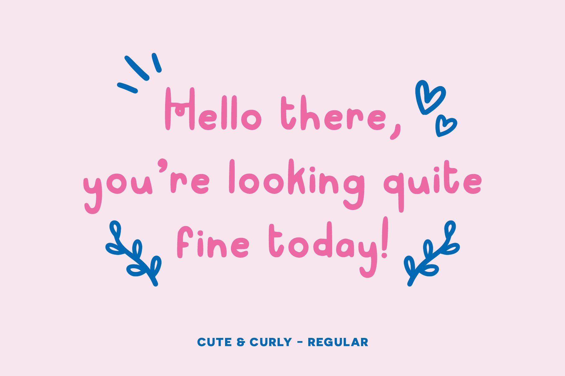 Cute & Curly handwritten fonts preview image.