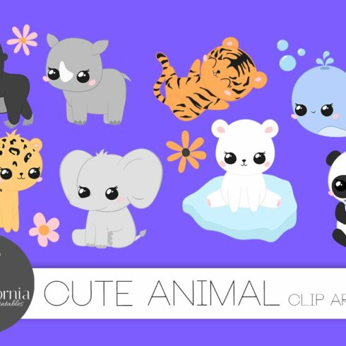 Cute Animal Clip Art cover image.