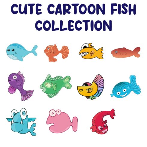 Cute Cartoon Fish Collection cover image.