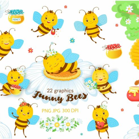 Bees clip art cover image.