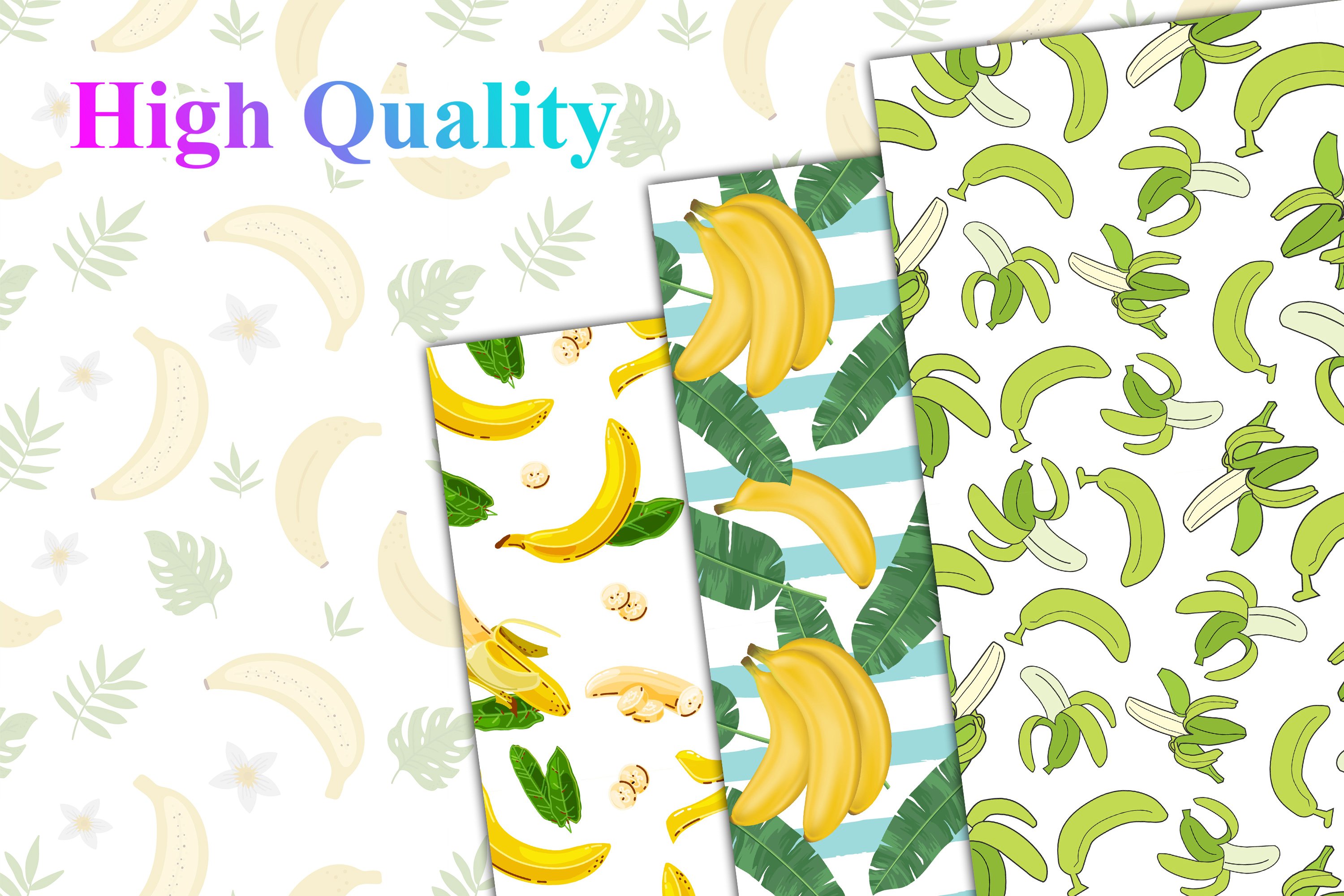 Banana Seamless Pattern preview image.