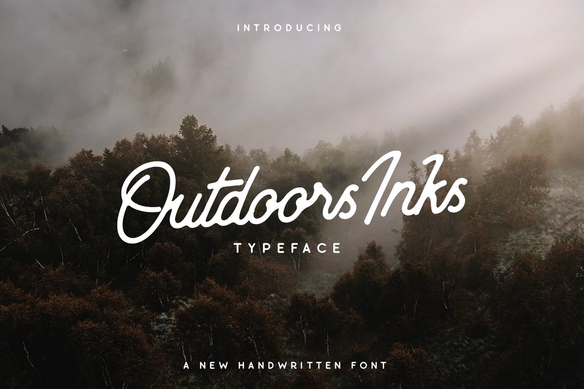 Outdoors Inks Typeface preview image.