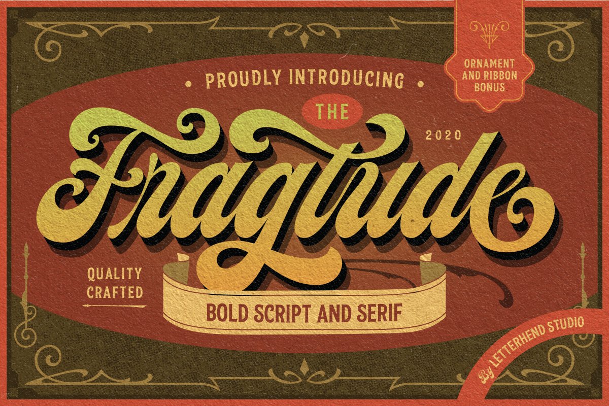 Fragtude - Vintage Display Typeface cover image.