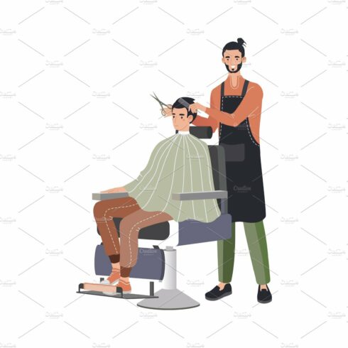 Male hairdresser professional cover image.