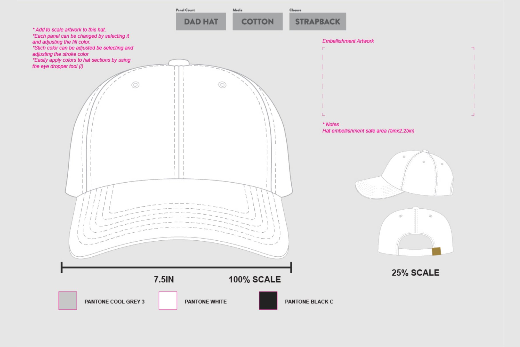 Hat Template - Dad Hat preview image.
