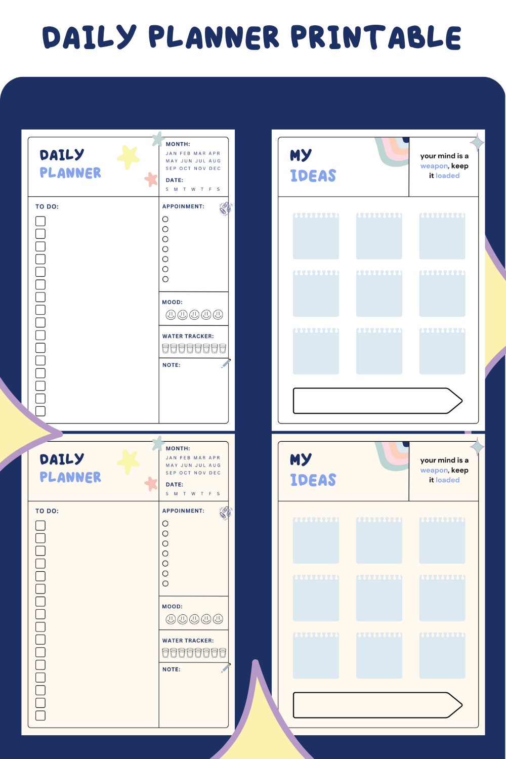 Daily Planner and My Ideas for daily use! pinterest preview image.