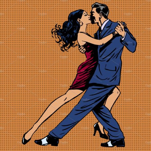 man and woman kiss dance tango cover image.