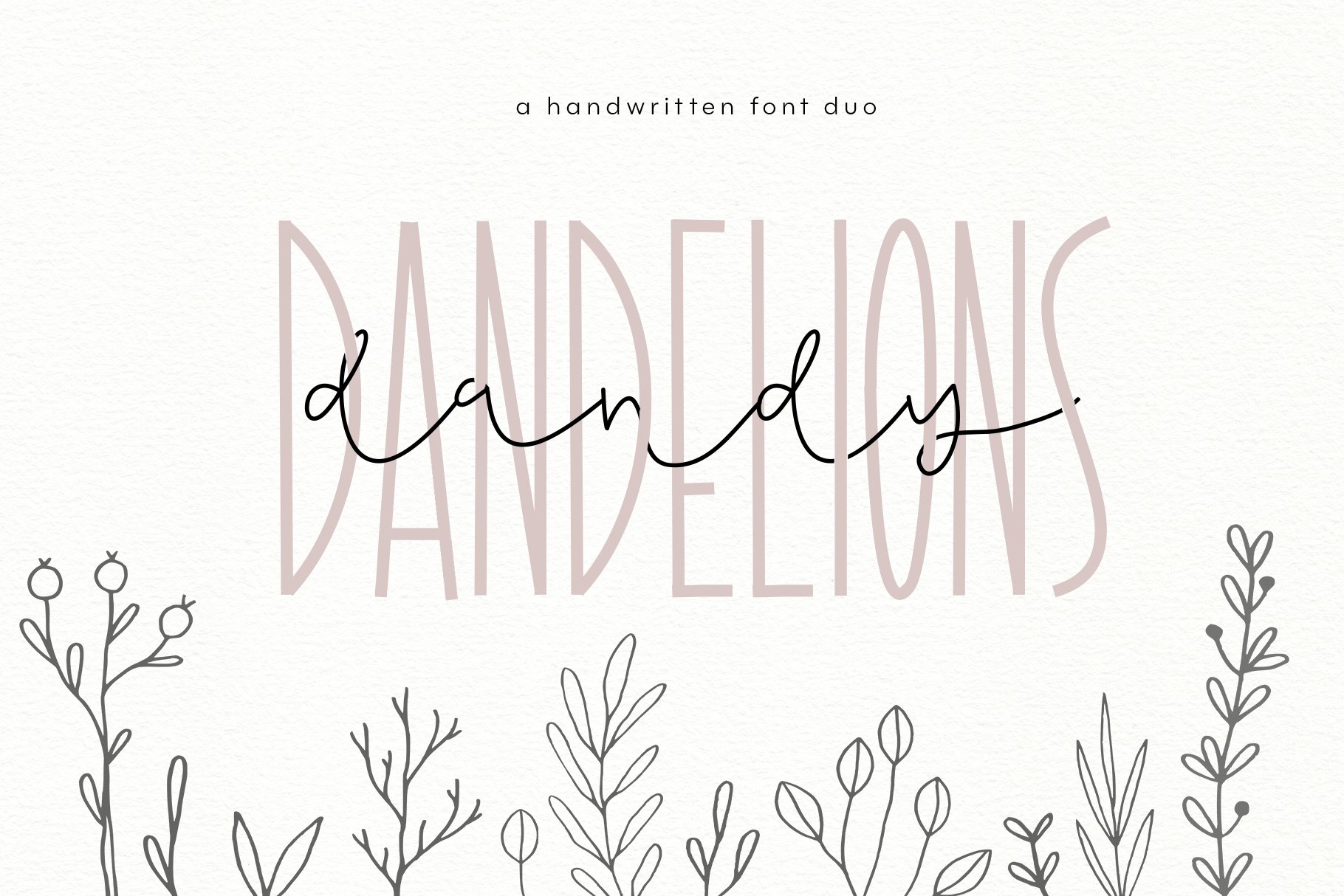 Dandy Dandelions - A Script Font Duo cover image.