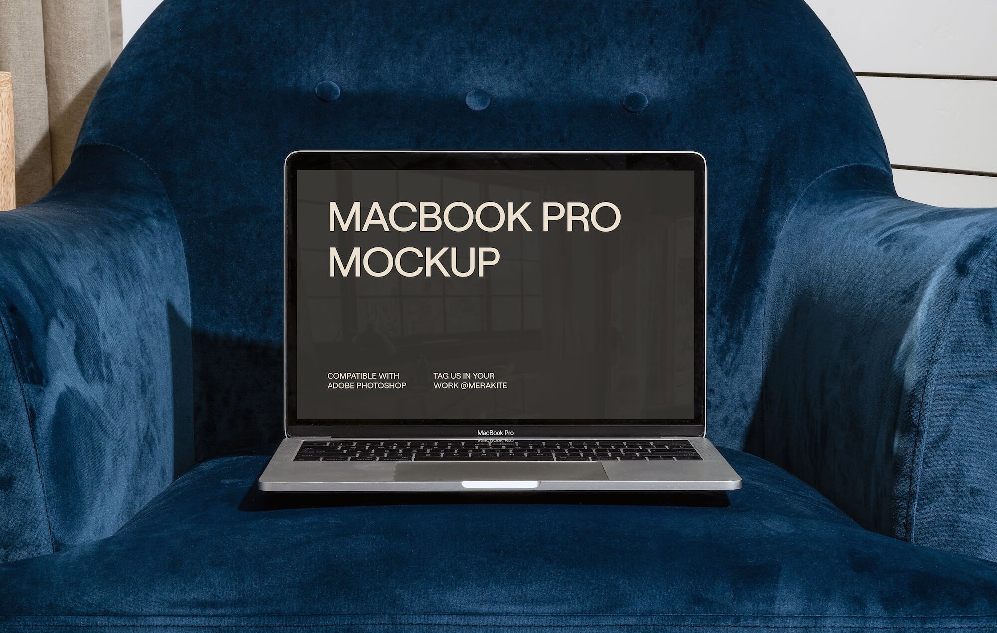 Modern MacBook Pro Laptop PSD Mockup cover image.