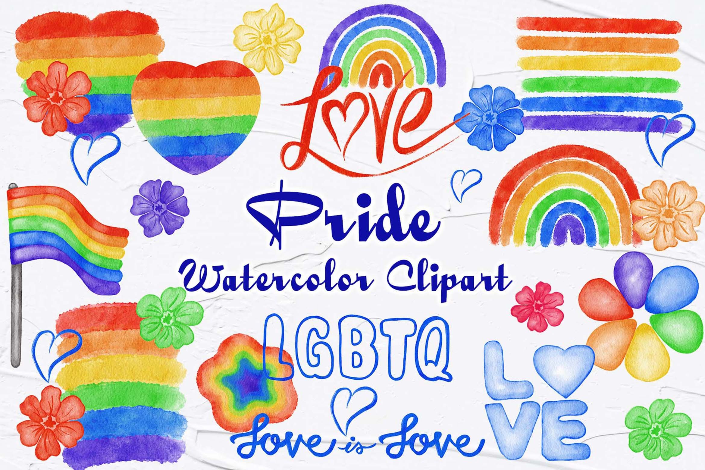 Pride Watercolor Clipart cover image.