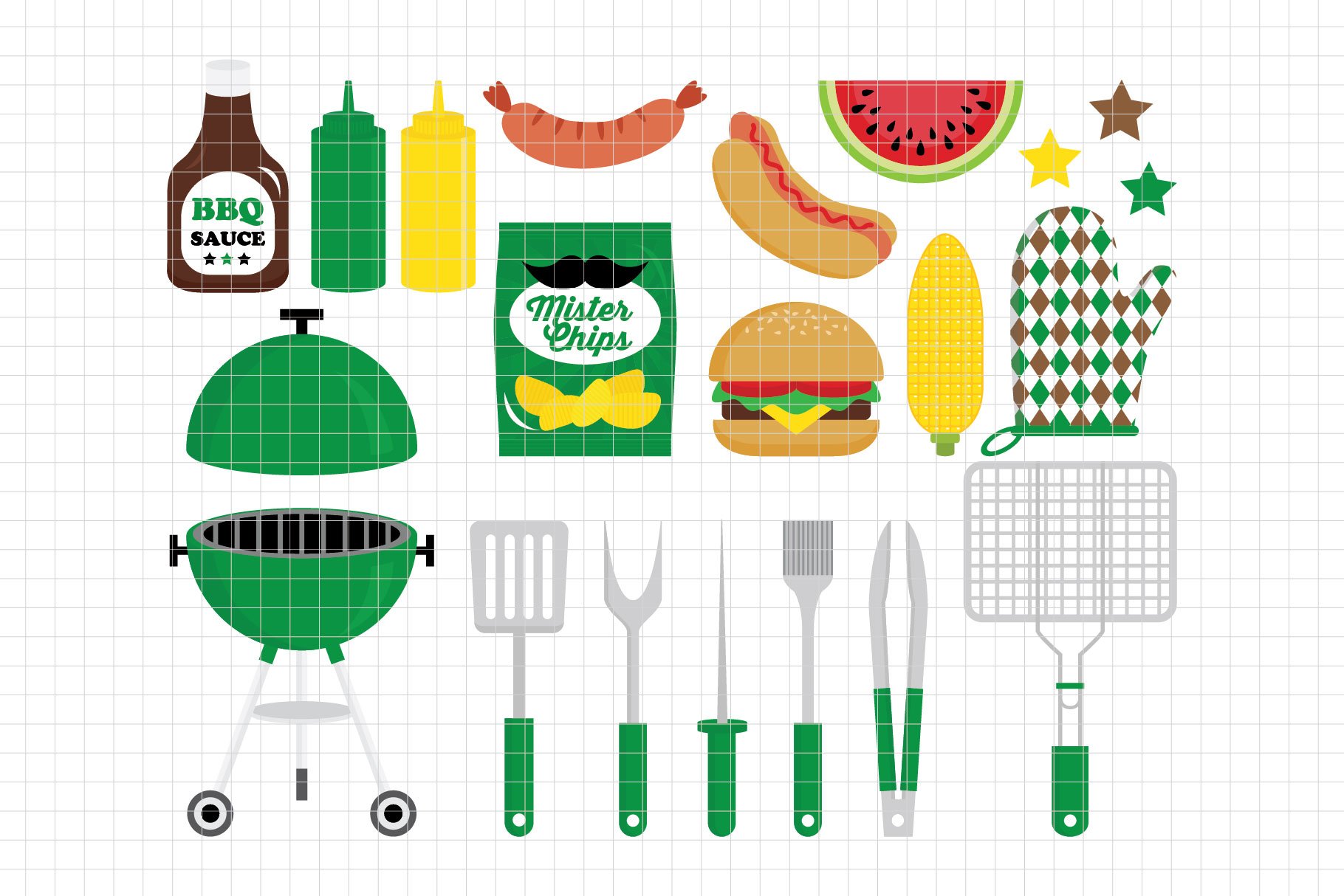 Barbeque Party Clipart (DC39C) cover image.