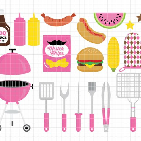 Barbeque Party Clipart (DC39D) cover image.