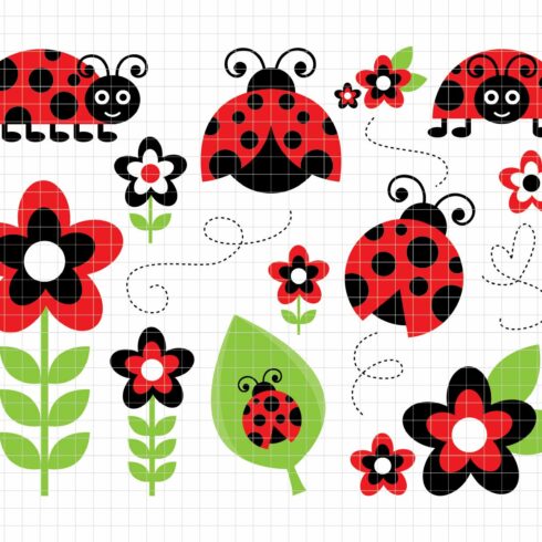 Lady Bugs Clipart (DC9) cover image.