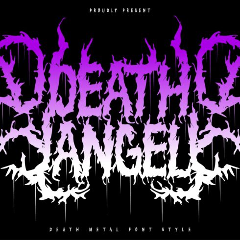 Death angel - Death metal font style cover image.