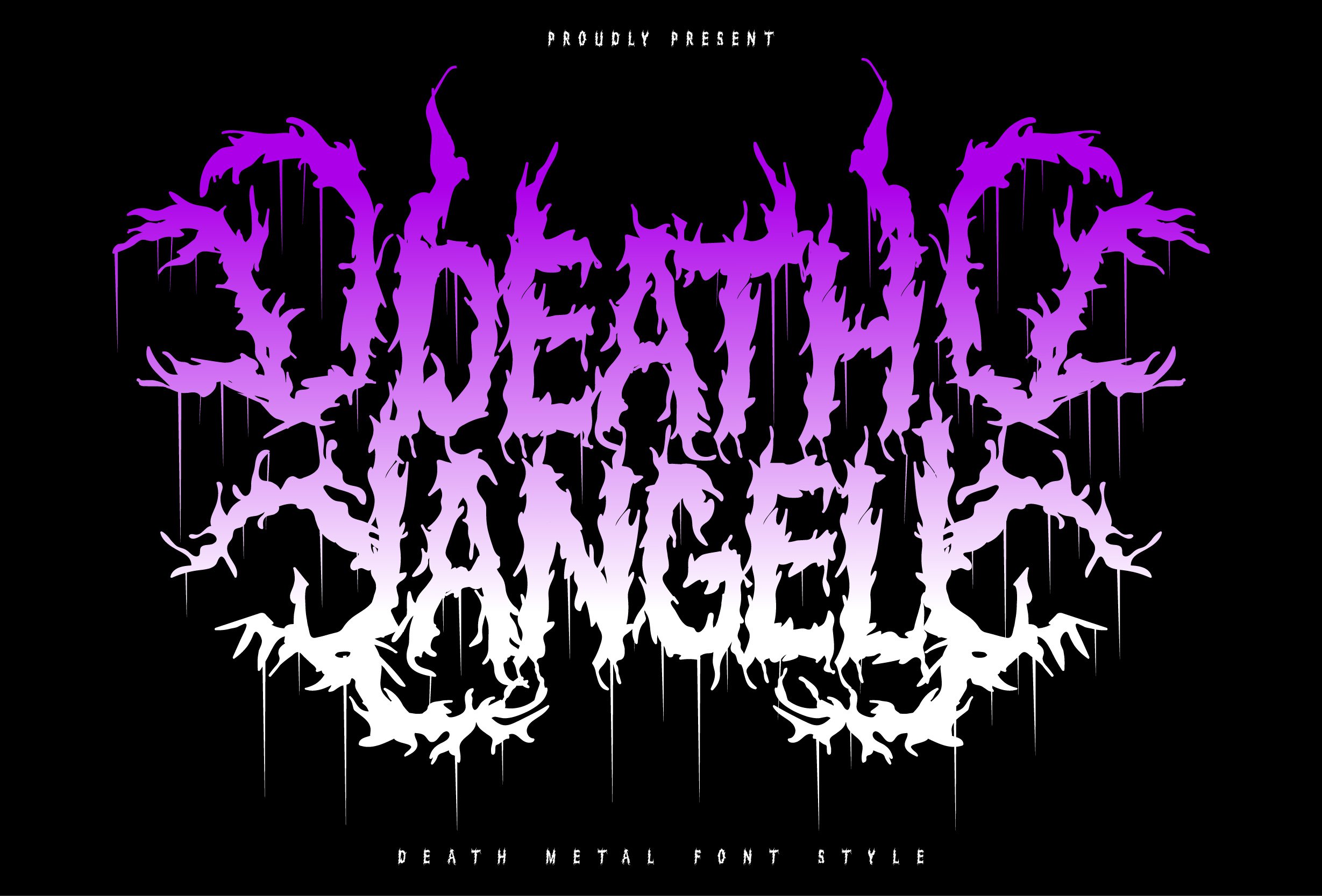 Death angel - Death metal font style cover image.