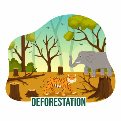 12 Deforestation Vector Illustration cover image.