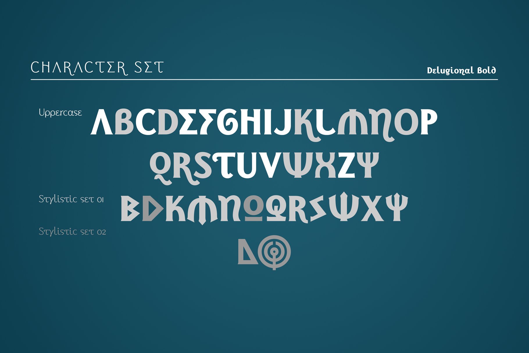 Delugional - Typeface of Atlantis! preview image.