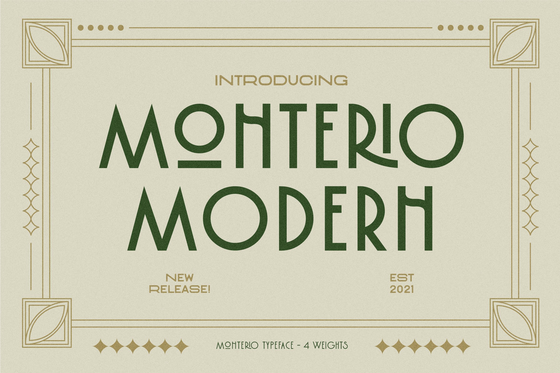 Monterio - Modern Art Deco Typeface cover image.