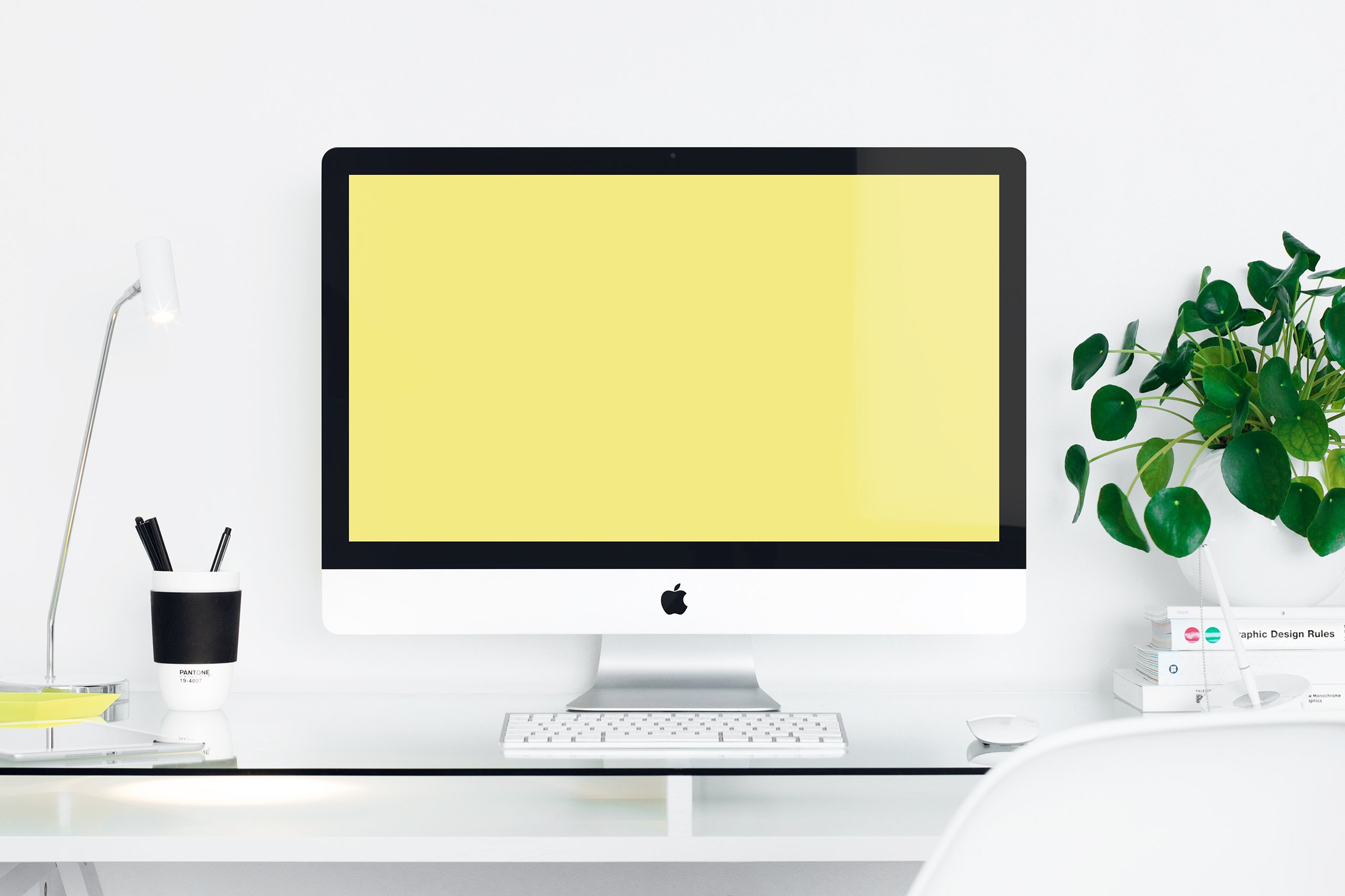 Apple iMac 27" Desktop Mockup Photo preview image.