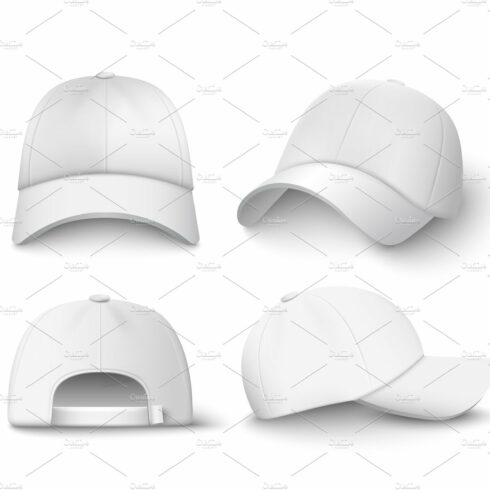 White baseball cap mockup set from cover image.