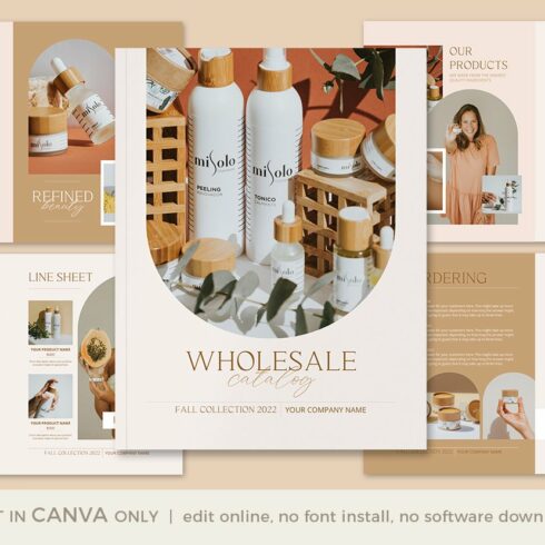 Wholesale Catalog Template CANVA cover image.
