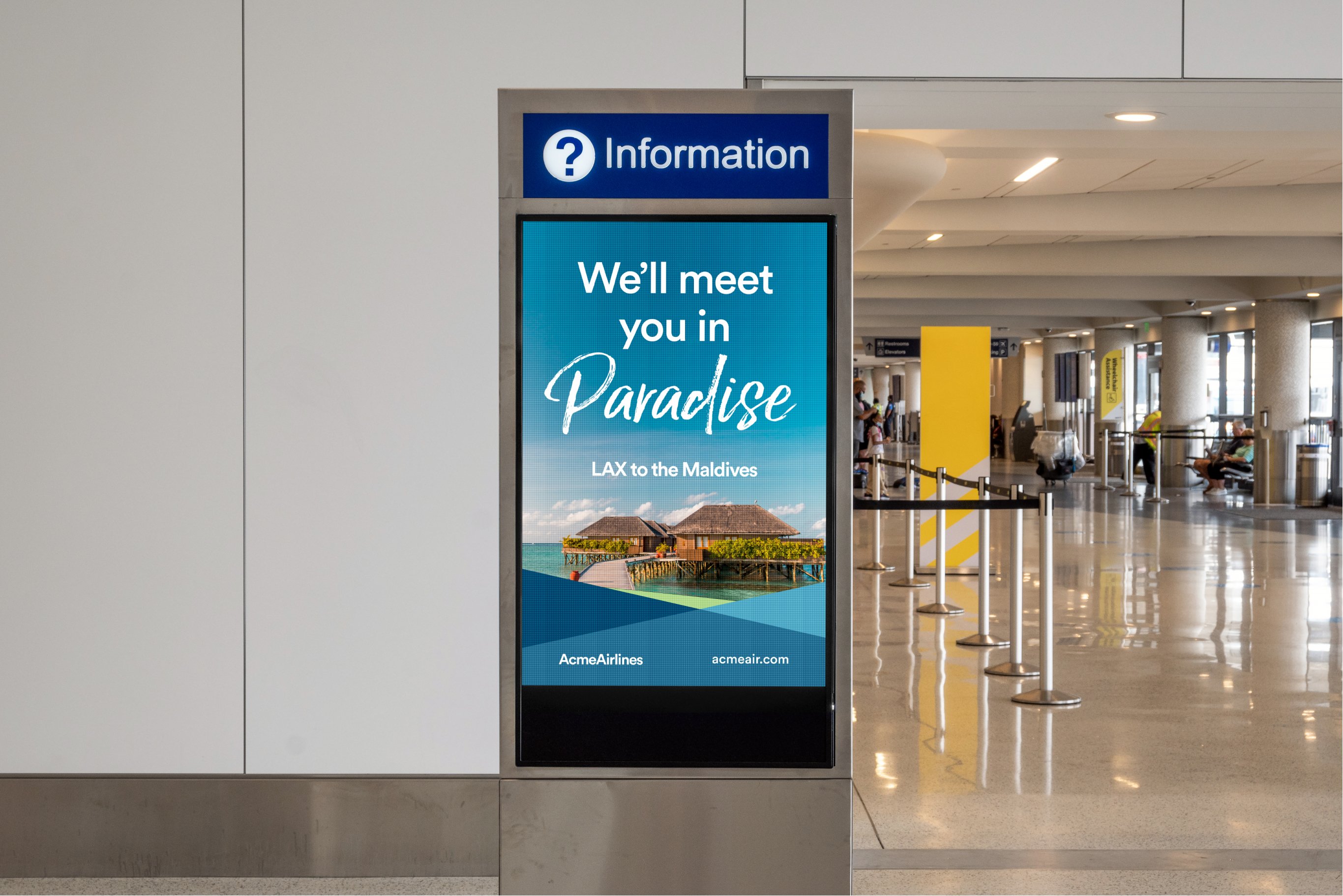 Airport Digital Billboard Mockup PSD – MasterBundles