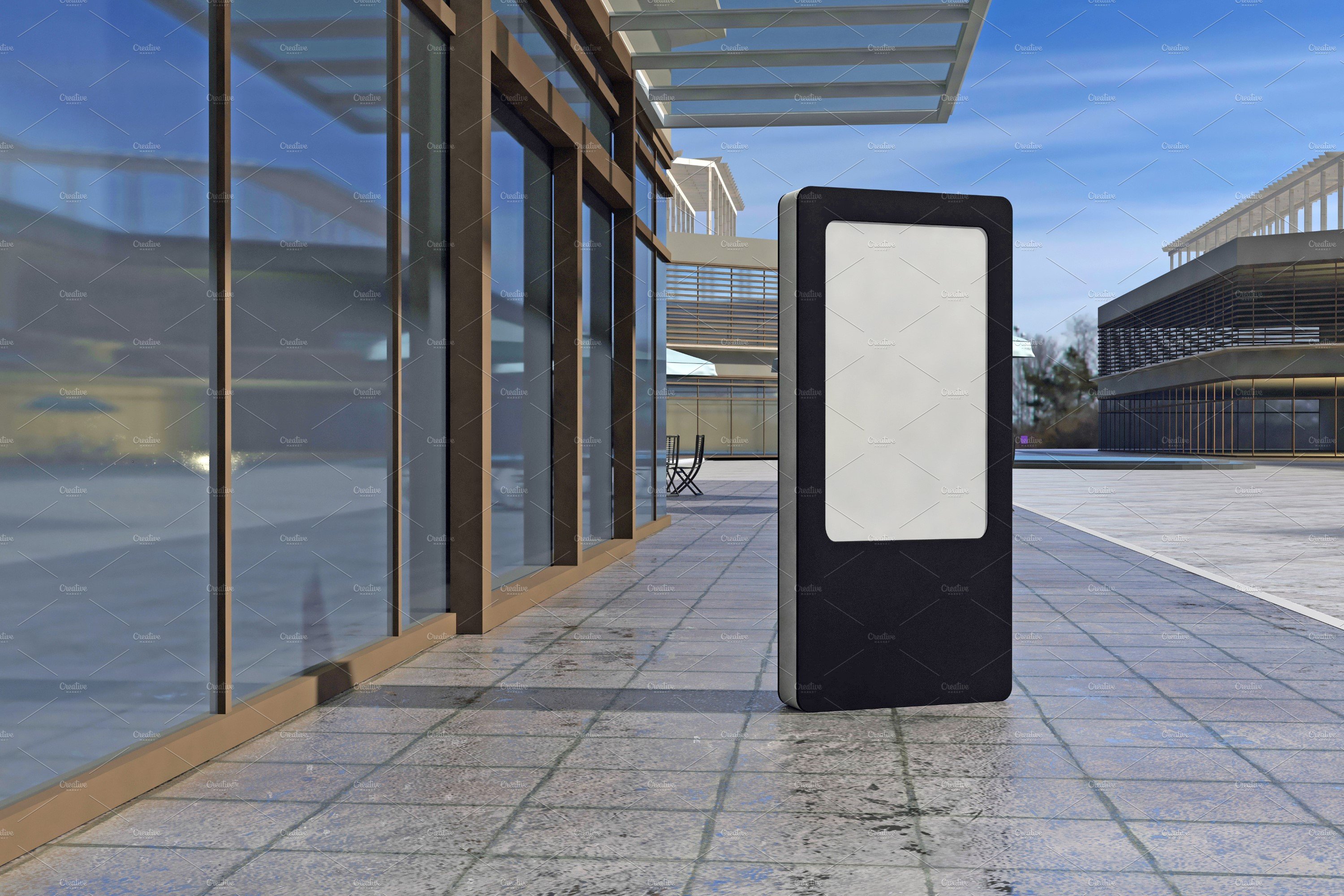 Kiosk Digital Sign Mockup preview image.