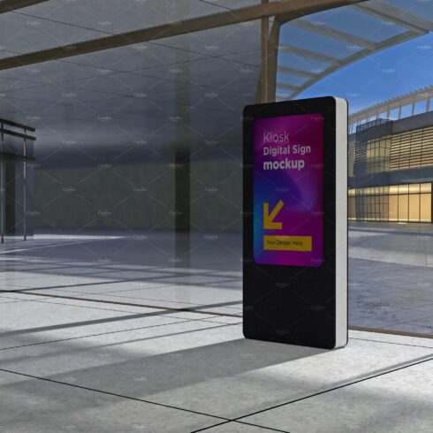 Kiosk Digital Sign Mockup cover image.