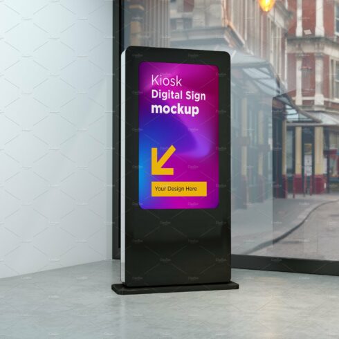 Kiosk Digital Sign Mockup cover image.